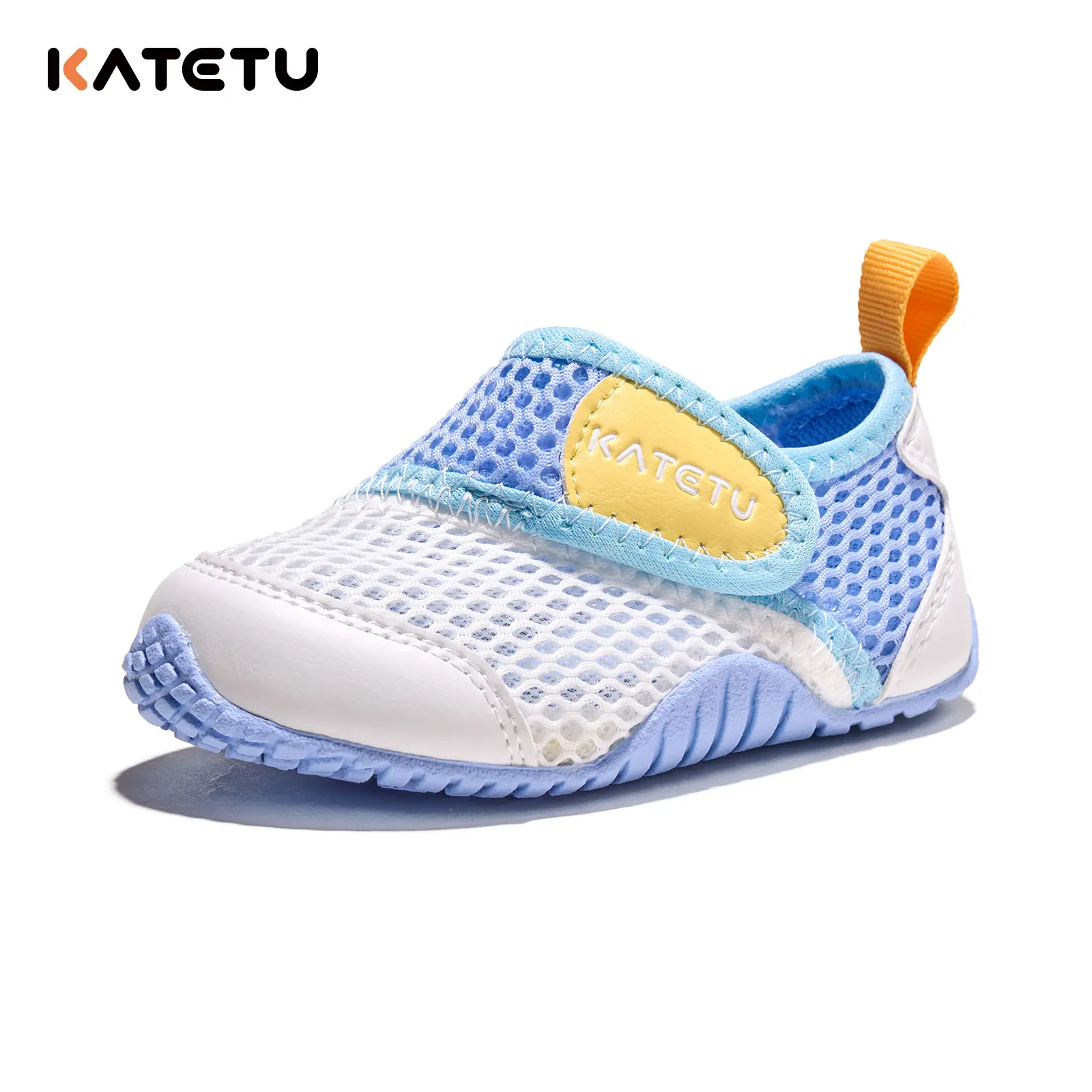 KATETU Fashion Breathable Unisex Kids' Sports Shoes, Anti-Slip Soft Mesh Socks, Indoor Training Shoes with Lightweight Openwork Design, Ideal for Outdoor Sports and Gait Correction Learning Shoes