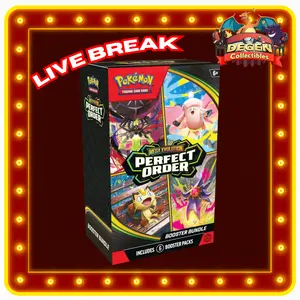 Pokemon TCG [ENG] Mega Evolution Perfect Order Booster Bundle - LIVE RIP ONLY