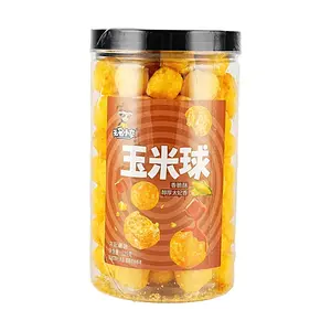 Wu Ming Xiao Zu Toffee Flavored Corn Balls 120g - Crispy Sweet Snack for Parties & Everyday