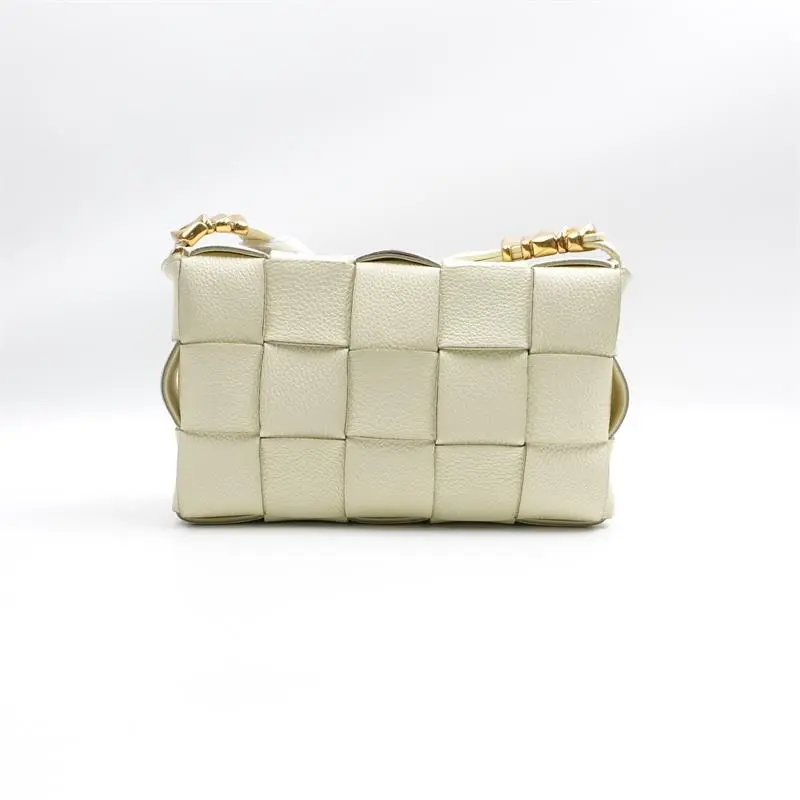 Pre-owned Bottega Veneta Calfskin Shoulder Bags Bottega Cassette Yellow Shoulder Bag H ZY0000342813