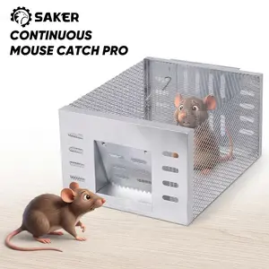 Efficient Automatic Mousetrap with Double-Opening One-Way Door Design Sturdy Net Cage Large Capacity for Indoor & Outdoor Use, Indoor Traps Efficient Automatic Mousetrap with Double-Opening One-Way Door Design Sturdy Net Cage Large Capacity for Indoor & Outdoor Use, Indoor Traps