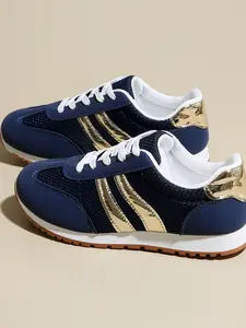Maroon Color Aggressive Sneaker Women, Retro Three Bar Casual Shoes, Versatile Flat Board Shoes, Spring & Fall Sporty Footwear