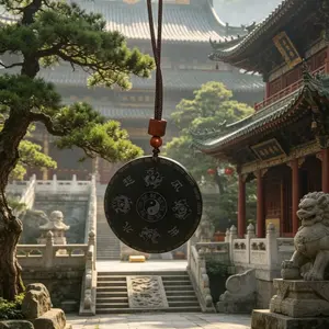 Taoist Bagua Hetian Jade Energy Pendant - Harmony Amulet