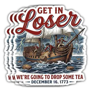 We're Going to Drop Some Tea Patriotic Freedom Waterproof Vinyl Sticker Decal for Hard Hat Toolbox Laptop Water Bottle Car Truck VND