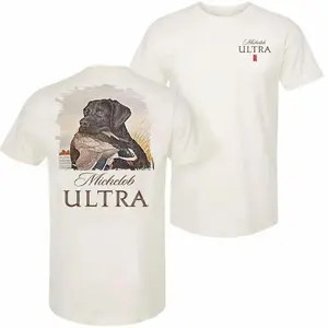 Michelob Ultra T-Shirt – Hunting Dog and Duck Graphic, Perfect Gift for Hunters and Beer Lovers, Men's Cotton Tee