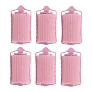 VOCOSTE Durable Convenient Sponge Foam Hair Roller for Women 3.27"x1.73" Pink 6 Pcs