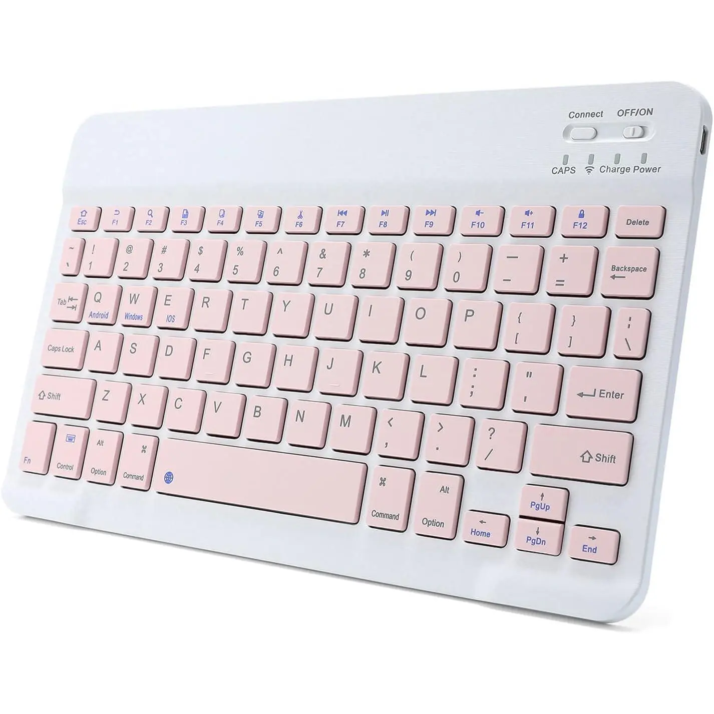 Wireless Tablet Keyboard, Ultra-Slim Rechargeable Bluetooth Keyboard, Portable Compact for Android/Windows Devices