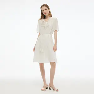 Tencel Blended Embroidered Dress Delivery Belt