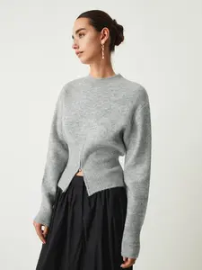Soft Half Zip Fuzzy Sweater