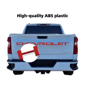 3D Tailgate Letters for Chevy Silverado 2019 2020 2021 2022 2023 2024 2025, Raised ABS Plastic Insert, Strong 3M Adhesive, Weatherproof, Perfect Pickup Tailgate Decoration Accessory