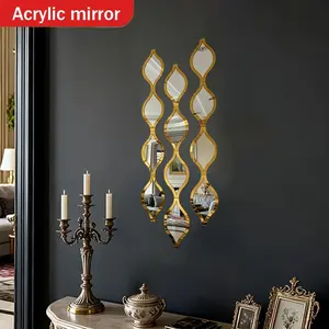 Bohemian Teardrop Acrylic Wall Mirror 12Pcs, Artistic Decor Wall Mirrors for Home Bathroom Bedroom Living Room Hallway, Ideal Home Decor & Perfect Gift