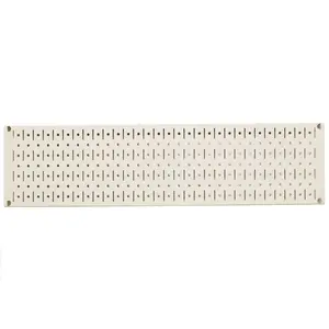 8in x 32in Horizontal Beige Metal Pegboard Tool Board Panel