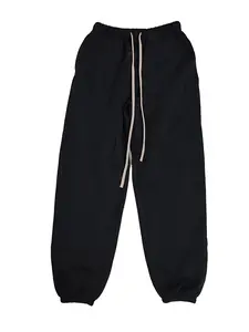 2024 Men's Sweatpants Fleece Black Color Joggers Oversized Fit Cuffed Heavyweight Design Athletic Casua Lounge Pants with Pockets, Soft Fleece Home Pants with Drawstring