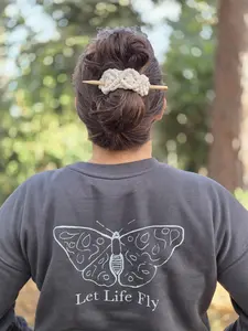 Neutral Colors | Macrame Hair Slide | Bun Stick | Hair Clip