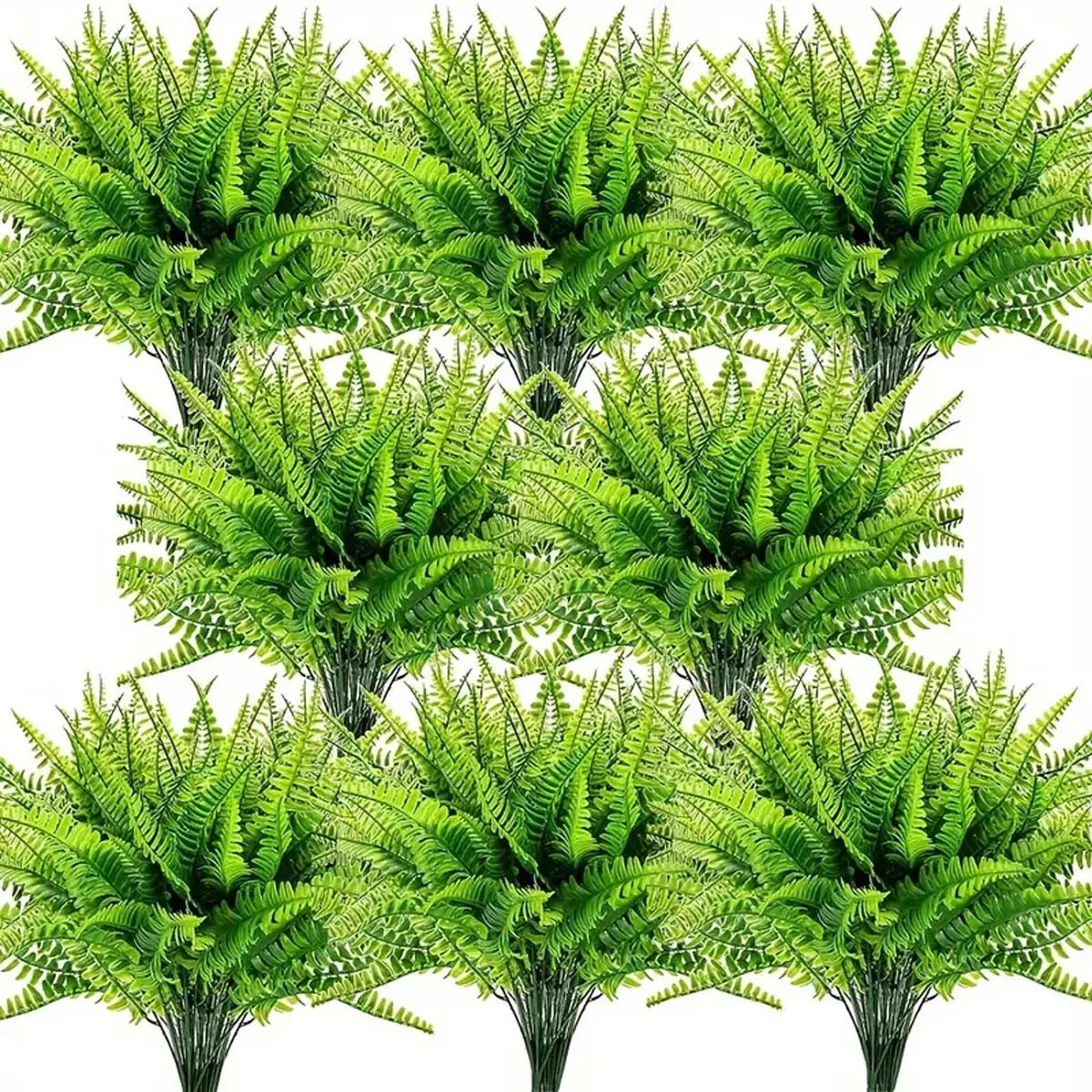Artificial Fern Plant, 8 Counts/set Faux Fern Plant, Artificial Boston Ferns, Artificial Flower Plant, Fake Plastic Plants, Decorative Plants for Home Garden Party Wedding Outdoor Indoor Decor, Fruit, Easy Maintenance Decoration Items