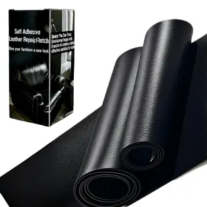 Leather Repair Patch Tape, 4 x 61 inches, Self Adhesive Leather Repair Patch, Easy-to-Apply, Vinyl Leather Repair Kit for Furniture, Couch,  Seats, Handbags - Black ApexSteed