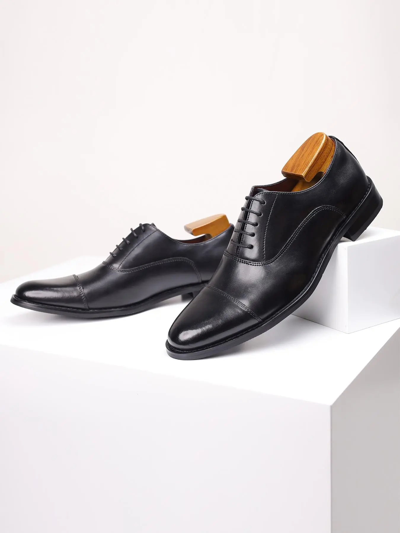 Men's Business Formal Lace Up Oxford Shoes, Classic Solid Color Dress Shoes for Work Office, Fashion Shoes for Party, Daily Clothing Decor