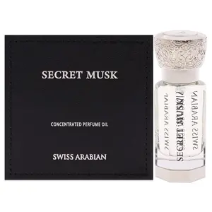 Swiss Arabian Secret Musk – Alcohol-Free Concentrated Perfume Oil – Long-Lasting Floral Musk Scent with Peony, White Rose, Iris, Sandalwood & Cashmere Wood – 0.4 oz (12 ml)