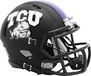 TCU Horned Frogs Riddell Matte Black Speed Mini Helmet