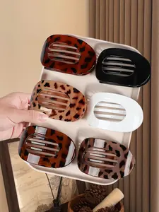 6pcs/12pcs fashion simple oval headband hair accessories, plastic material, suitable for daily, vacation, beach wear, wear all year round, the best gift