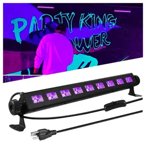 UV LED Black Light Bar, Blacklight Bars With Plug And Switch Light Up 22x22ft Area For Glow Party Halloween Parties Bedroom Decorations Stage Lighting