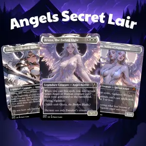 MTG Proxy Commander Deck Angels Secret Lair 100+ Cards Angel Tribal Mono-White Lifegain Flyers Giada Bruna Synergy EDH Ready to Play Magic Deck Perfect Gift for MTG Fans and Collectors