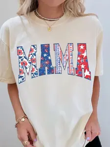 Mama 4th of July Shirt, Patriotic Mama Shirt, American Mama T-Shirt, Retro 4th of July Tee, Womens Fourth of July Shirt, Summer Graphic Tee