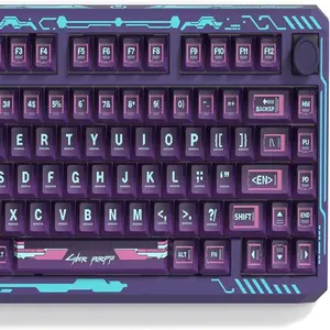 Womier PBT Keycaps, Dye-Sublimation Cherry Profile ERA75 Theme for Most 60% 65% 75% 80% 100% US Layout Cherry MX Switches Mechanical Keyboard