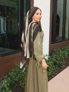 Women's Bohemian Watercolor Chiffon Headscarf, Autumn Headwrap, Daily Wear Accessory, Perfect for Robes & Valentine's Day Gift