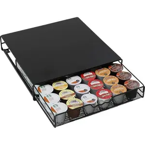K-Cup Holder Drawer for 36 Coffee Pods Storage, Black