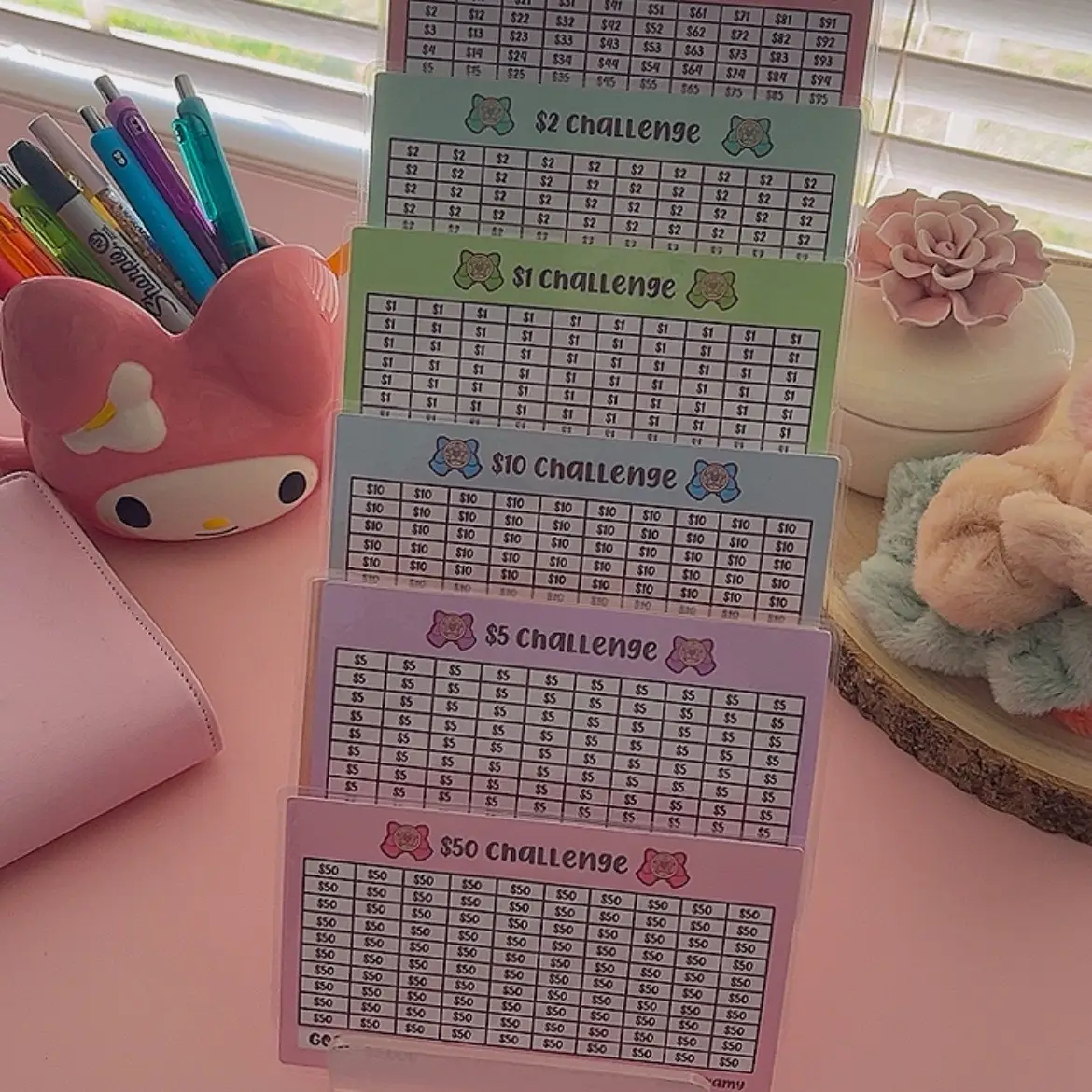 Magical Bow Savings Challenge LAMINATED TRACKERS ONLY