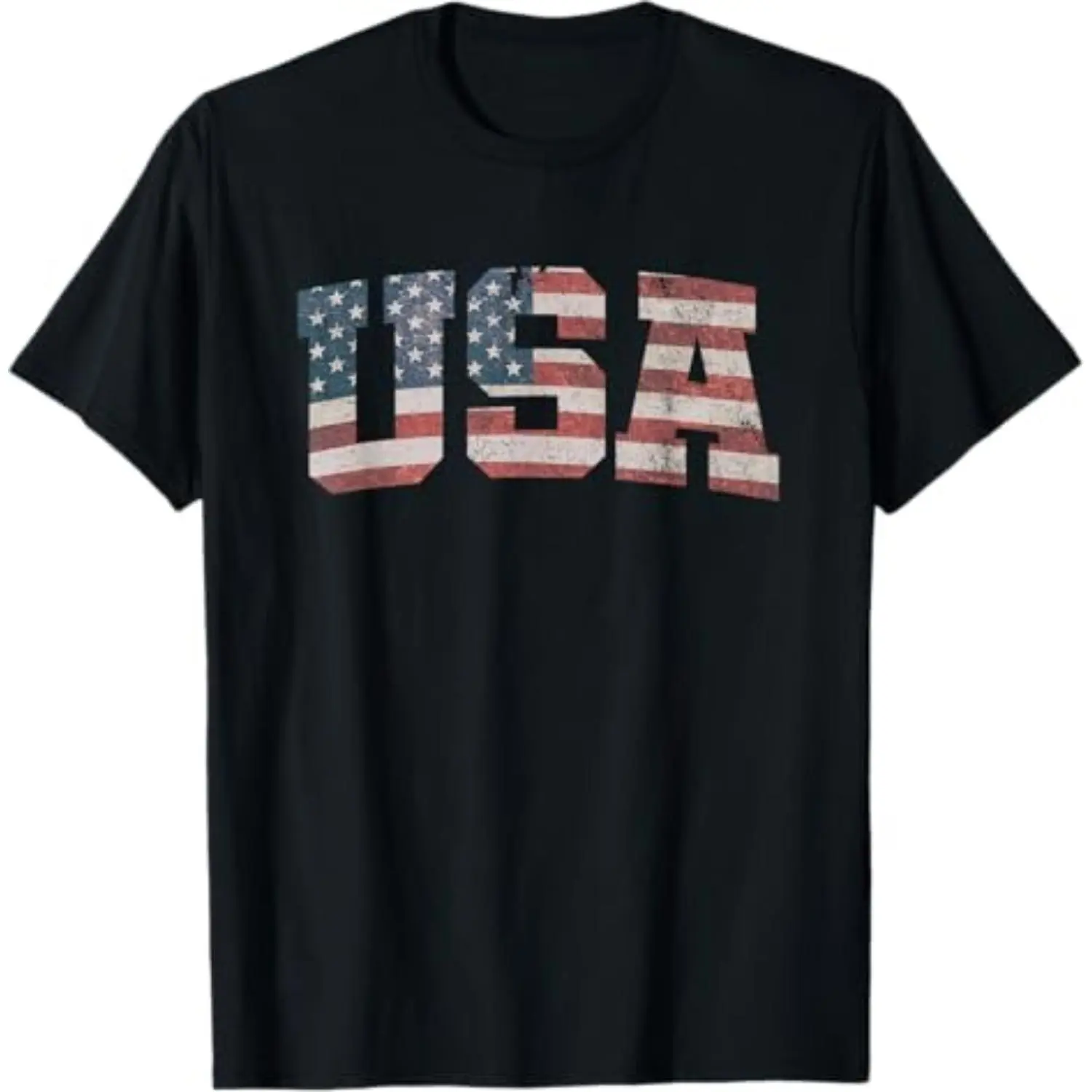 100% Cotton USA US Flag Patriotic 4th of July America T-Shirt