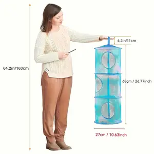 3-Type collector, drop-type collector - stackable collector, pastel pink, air-saving vertical collector, ideal for bathroom collector