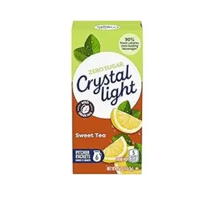 Crystal Light Drink Mix, 6 Pitcher Packets, for Flavorful Hydration and Shareable Refreshment, Sweet Tea Natural Flavor, Made with Black Tea, 1.56 oz