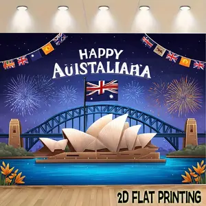 2D Flat Banners 1pc Australia Day  Theme designfor parties, events and home decor, perfect for living rooms