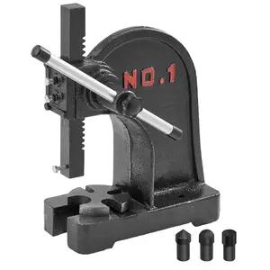 fathersdaygift VEVOR Arbor Press, 1 Ton Manual Arbor Press, 5.9 Maximum Height, Cast Iron Heavy-duty Manual Desktop Arbor Press, Precision Hand Press for Stamping, Bending, Stretching, Forming