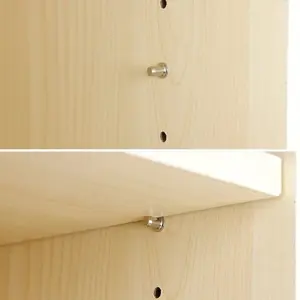 Durable Metal Shelf Brackets with Center Axis, 5x16mm, Support for Wardrobes, Cabinets, Furniture, 20/50/100 Pieces