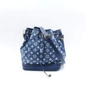 Pre-owned Louis Vuitton Denim Shoulder Bags Noe MM Blue Shoulder Bag T10397993