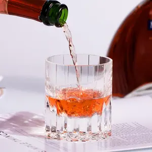 “Set of 2 Old Fashioned Glasses – 7.27oz Hand-Blown Stemless White Cocktail Glasses, Classic Drinkware & Engagement Gift for Couples”