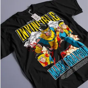 Invincible T-Shirt,  Mark Invincible Graphic Tee Fashion Cotton, Full Size, Full Color, For Men And Women