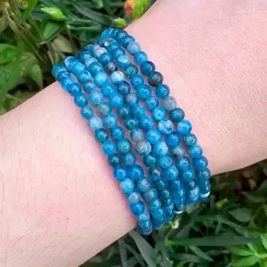Apatite Bracelet - 4mm, Handmade, Natural Crystals, Custom Sizes