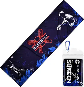 Sukeen Cooling Towels(40"x 12"), Cool Towels for Neck, Baseball Sport Cool Rag for Gym, Cooling Towel for Yoga, Golf, Camping, Running, Workout & More Activities