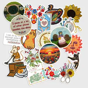Sticker Pack 20 pcs Embroidery Stickers, Needle Thread Craft Vinyl Decals