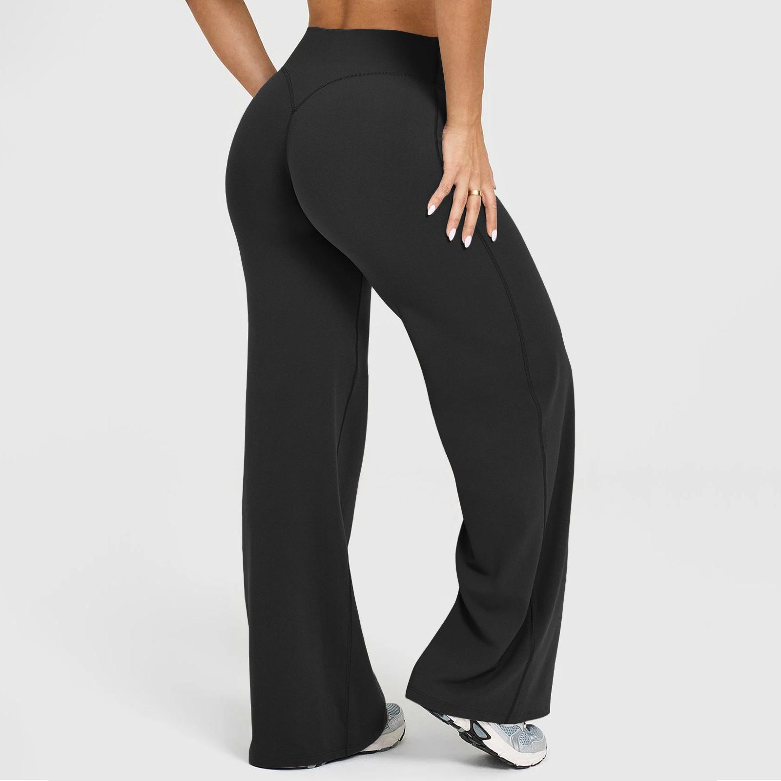 JGS1996 Women's High Waisted Straight Leg Yoga Pants - Casual Loose Outfit Lounge Pants Soft Stretchy Seamless Leggings Comfortable Flattering Activewear Summer for Workout Gym Daily Wear JGS1996 Women's High Waisted Straight Leg Yoga Pants - Casual Loose Outfit Lounge Pants Soft Stretchy Seamless Leggings Comfortable Flattering Activewear Summer for Workout Gym Daily Wear