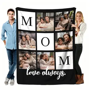 Mothers Day Birthday Gifts For Mom, Personalized Blanket With Photos To My Mom Gift From Daughter Son, Custom Blanket With Pictures Text, Birthday For Wife Grandma Women– Home Decor,Bedroom Decor,Living Room,summervibes