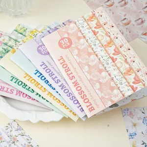 2 types, 1 type with 90 sheets simple background paper featuring plants, flowers, animal themes, minimalist fresh style, paper material, non adhesive, DIY journal decoration scrapbook material paper