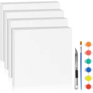White 4 Pack 12x12x1 inch Foam Sheets 1 Inch Thick Polystyrene Rectangles XPS Foam Board Craft for Insulating DIY Modeling Art Supplies