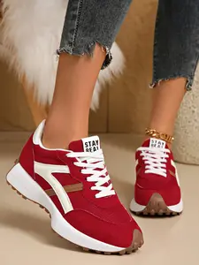 Women's Multicolor Patchwork Casual Shoes, Sneaker, Breathable Artificial Leather, Rubber Sole, All Season, Low Ankle, Outdoor Running
