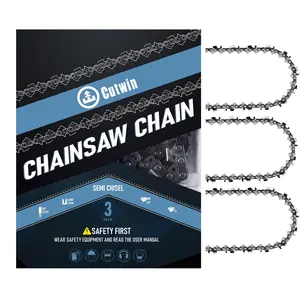 3 Pack 20 Inch Chainsaw Chain 3/8" Pitch .050" Gauge 72 Drive Links, UL ANSI Approved, Full Chisel Replacement Chainsaw Blade Fit MS310 MS311 MS362 MS391 029 036 455 460 Rancher, CW-E72 H80 Cutting Heavy Duty