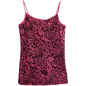 Striped Tank Top Y2k 2000s Leopard Emo Grunge Mcbling Spaghetti Strap Tops Teen Girls Women Cheetah Cami